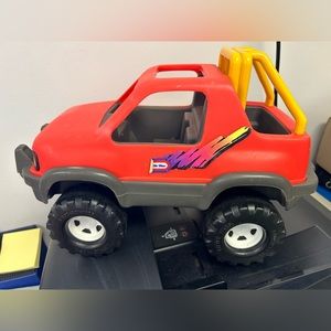 Little Tikes Vintage Red 4x4 Jeep SUV Truck 15" Long Vehicle Play Car 90s
